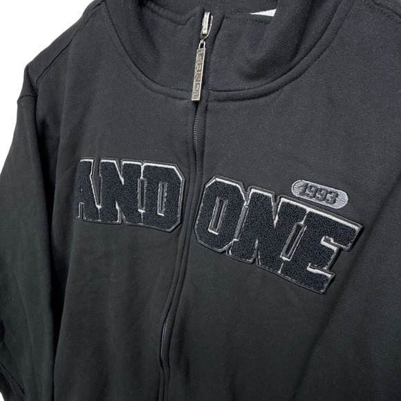 And1 And One Full Zip Jacket Mens‎ Large Black Spellout NWT - Picture 8 of 10